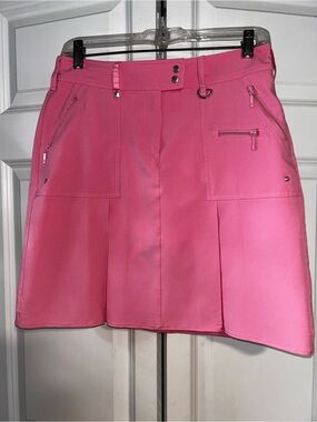 GG Blue luxe sport Bright Pink Utility Skort with Zip Details